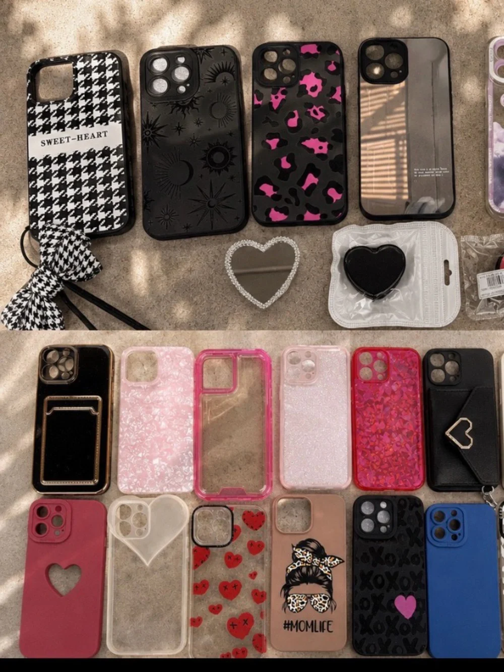 Pink & Black Mixed Pattern iPhone Case Collection - Assorted Colors